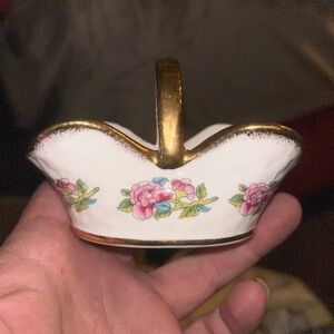 TRINKET BASKET, VINTAGE Piece, Fenton Fine Bone China,